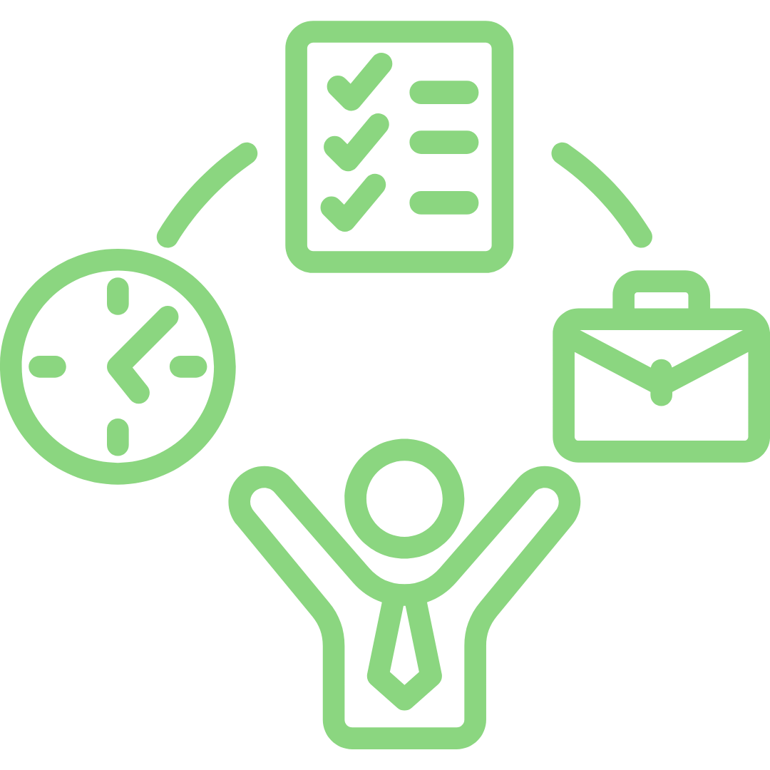 logo of vector with briefcase