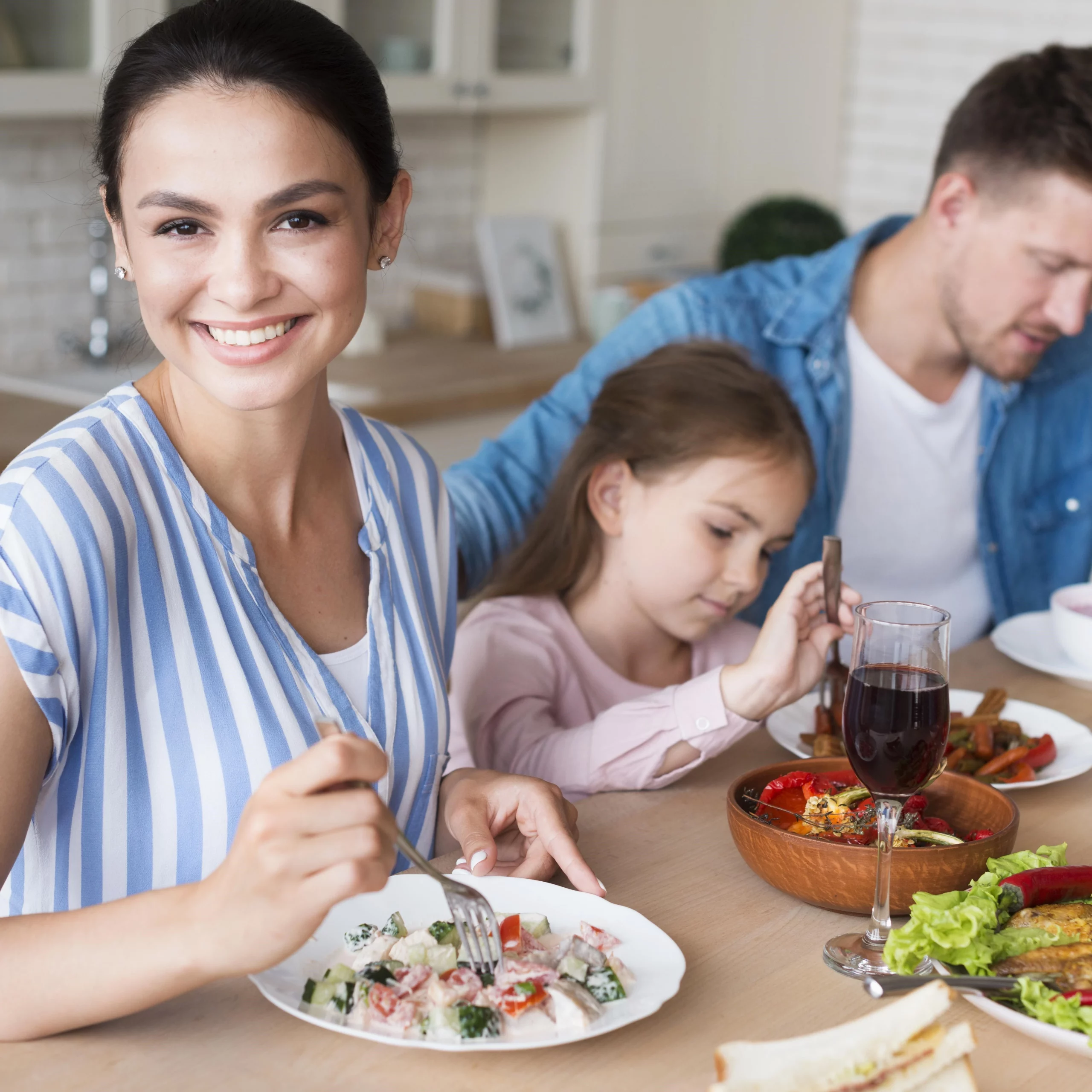 side-view-happy-family-home